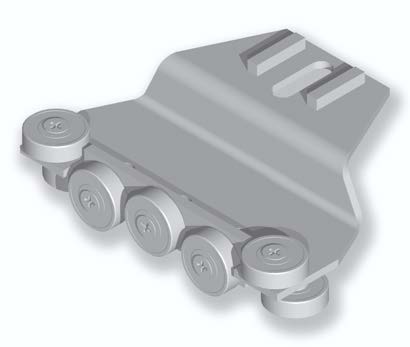 130000Chariot de toit pour rail de 40 mm